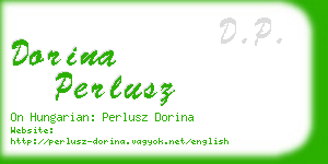 dorina perlusz business card